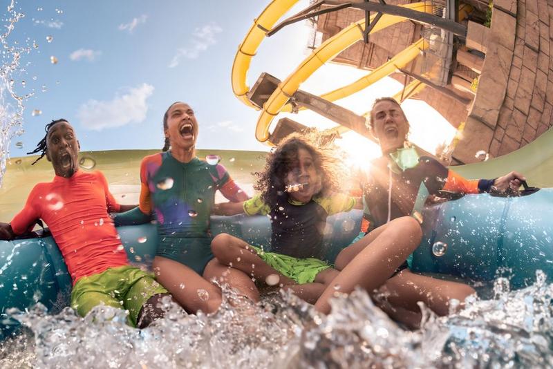 Friends at the Aquaventure World waterpark